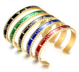 BC Jewelry Brazaletes Pulseras Bracciale rigido placcato vintage per uomo Bracciale tachimetro in acciaio inossidabile intero BC1272084144