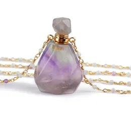 HD00916 Butelka naturalna kamień szlachetny kolorowe perfumy butelka sential oleju z perfumy wisiorka 82422541137453