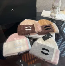 Luxury Hats Beanies Caps Cap Channel CC Designer Temperament Versatile Beanie Knitted Letter Design Christmas Gift Very Nice Hat Dust Bag 4 Colors Warm H5QW