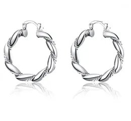 Charm Dress Up Girl Silver Jewelry Hoop Earring European Style Creative Ed Rope Round For Women Exquisite Git Present13717945