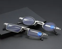 Солнцезащитные очки металлические круглые квадратные складные очки для чтения для женщин и мужчин синий свет компьютер портативный дизайн очки для чтения Gafas 11527130255
