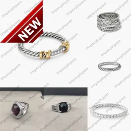 حلقة Twisted Vintage Designer Band Band Rings for Women Fashion Holiday Gift Diamonds 925 Sterling Silver Men 14k Gold Plating Jewelry Jewelry