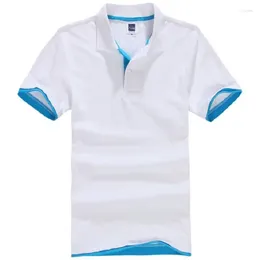 Męskie koszule polo bawełniane letnie marki krótkiego rękawów męskie topy blusas blusas blusas