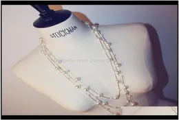 Lyxsmycken Kvinnor Designer Full Pearl With Flower Double Sweater Chains Elegant Long For Girl Gift Mewtd Pendant Nu2R42596489