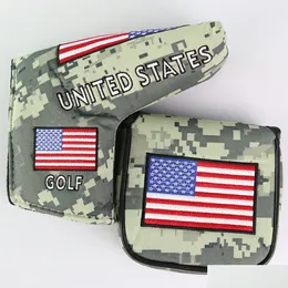 Altri prodotti per il golf Putter da golf Er Usa Bandiera nazionale americana per mazzuolo Protezione per la testa della lama Chiusura magnetica Drop Delivery Sports Ou Dhdug