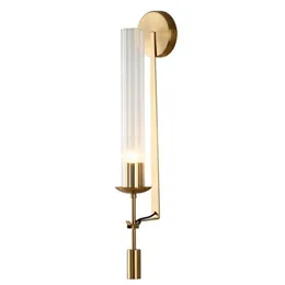 Modern Glass Wall Lamp Retro Gold Metal Wall Sconce Light Bedroom Home Decor New Fixture299U