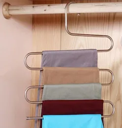 Trousers Hanger Multifunction Pants Closet Belt Holder Rack Stype Foldable Wardrobe Hanging Bags Socks Organizer5591462