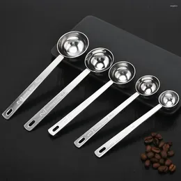 Kaffescoops 5/10/15/20/30 ml Scoop Powder Spoon Tjockna rostfritt stål matsked Mätning av blandning av kaféer Köksverktyg