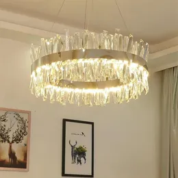 Moderno cristal cromo redondo lustre pingente lâmpadas iluminação ouro retângulo lustres para sala de estar quarto cozinha ilha lu2620