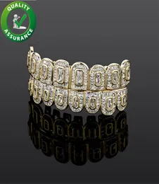 Hip Hop Bijoux Hommes Dents Grills Diamant Glacé Grillz Designer De Luxe Or Argent Accessoires De Mode Rappeur Bling Charms4120539