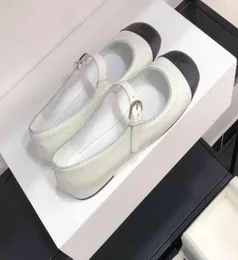 Version haute 2022 marque C petit parfum Mary Jane cuir boucle en ligne ballet fond plat couleur correspondant chaussures simples femmes5589945