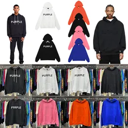 Högkvalitativ lila hoodie designer hoodies tröja hoody klassiska bokstäver i samma färg broderi tryckning mångsidig avslappnad lös par kläder a126