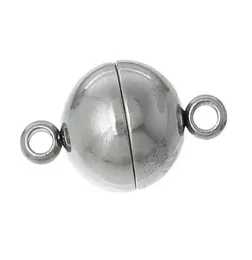 20 st rostfritt stål magnetiska spännen runda tråkiga för smycken som tillverkar halsband armband diy smycken fynd 8882034