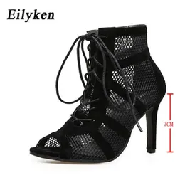 Dress Shoes Eilyken Sexy Fashion Women Very Light Comfort High Quality Thin Heels Open Toe Dancing Sandals Woman's Size 43 231212