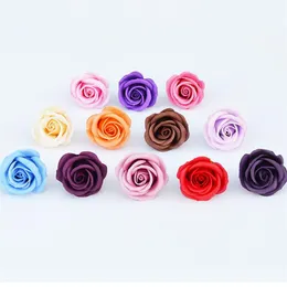 Ny design 50st Box 5cm Rose Soap Flower Head Wedding Valentine's Day Gift New Year Gift Diy Artificial Flowers Home Decor280h