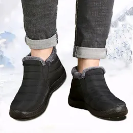 أحذية Men Boots Snow Hiking Shoes Man بالإضافة إلى حجم أحذية الشتاء للرجال أزياء أحذية الكاحل.