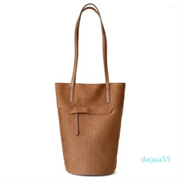 DHgate Womens Cowhide Leather Bucket Underarm Bag Functional Storage Fashionable Bolsas Bags Luggage Accessories