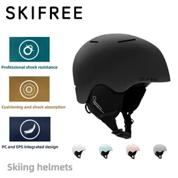 Skihelme SKIFREE Unisex-Helm, Zertifikat, halb abgedeckt, stoßfest, Skifahren für Erwachsene und Kinder, Schneesicherheit, Snowboard 231213