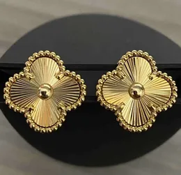 Vier Blatt Clover Ohrring Mode Klassiker Dangle Ohrringe Designer für Frau Achate Mutter von Pearl Moissanit Diamond Drop Ohrring Valentiner Mütter Oorbellen