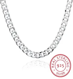 Zincirler Men039s Güzel Takılar 925 STERLING Gümüş 10mm Kolye Yüksek Kaliteli Erkek Sterlingsilverjewelry 20 inç 241398105