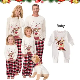Одинаковые комплекты для всей семьи. Рождественский комплект одинаковых пижам для всей семьи. Милый олень. Взрослый ребенок. Одинаковая семейная одежда. Рождественская семейная пижама. Одежда для собак. Шарф 231212.