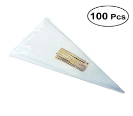 Gift Wrap 100pcslot DIY Wedding Birthday Party Sweet Cellophane Clear Candy Cone Storage Bags Organza Pouches Decoration Factory 3076358