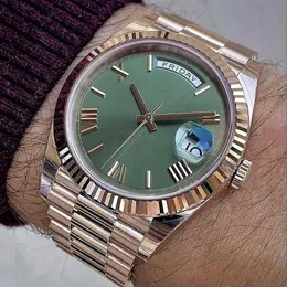 L'orologio maschile più guardato da uomo Bracciale rosa Bracciale Verde Green Series 41mm Sapphire Glass Movimento automatico MECCANICO 251D 251D