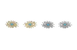 Baguette CZ Firework Evil Eye Stud Earring Pave Cubic Zirconia Turquoise Gemstone Elegance Gorgeous Lucky Women Jewelry2934399