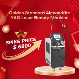 2024 Noninvasive Alexandrite Laser Hair Removal Machine Long Pulse Dual-Wavelength 755nm 1064nm Acne Treatment Beauty Equipment