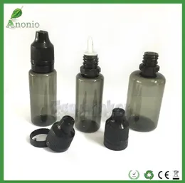 Bottiglie contagocce in plastica nera Fedex PET da 800 pezzi con tappi di bottiglia a prova di manomissione Bottiglia antimanomissione 30ml 20ml 15ml 10ml 5ml7441178