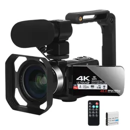 스포츠 액션 비디오 카메라 블로깅 캠코더 용을위한 스포츠 액션 비디오 카메라 WiFi 48MP 18X 디지털 줌 컨퍼런스 WiFi 앱 웹캠 231212