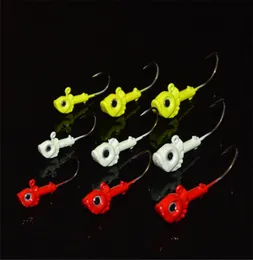 New Stainless steel Jigs Lead 3D Eyes FISH HEAD Barbed fishhooks Soft Worms Grub Fishing Hooks 35g 7g 10g Single Hook5878125