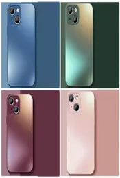 Ag Glass Matte Hard Telefonfodral för iPhone 14 Pro Max 14 Plus 13 12 11 X XS XR 8 7 SE2 iPhone14 Luxury Fashion Soft Silicone Mobil1130107