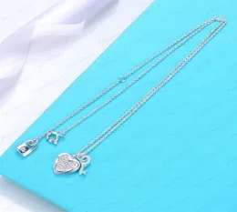 Designer full diamond love necklace female stainless steel couple gold chain square pendant neck luxury jewelry gift girlfriend ac8399917