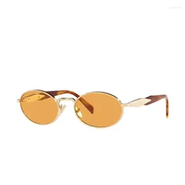 نظارة شمسية رجعية صغيرة مستديرة النساء مثلث الساق كلاسيكية للبنات الحارة الحار UV المستطيل شكل غير منتظم PR 65Z النظارات