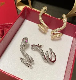 Diamond Zirconia الأنيقة الأطاقة الحيوانية مصمم الأزياء أزياء المجوهرات المجوهرات لامرأة Girls Gifts Silver Post with Box8900231