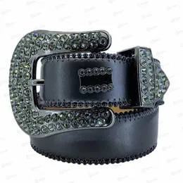 2021 مصمم حزام BB Simon Belts للرجال النساء اللامع حزام الماس Black218W