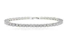 Bracciale a catena da tennis con pavé di bling ghiacciato Colore argento 5A CZ Bracciale con ciondolo per donna Gioielli hip hop da uomo2482440