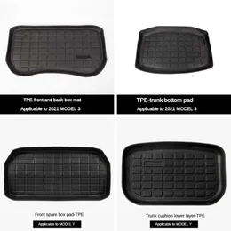 New TPE Pad Front Rear Mat for Tesla Model 3 Model Y Mat Accessories Trunk Cargo Tray Floor Mat with Model3 Trunk Mats