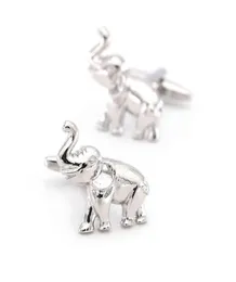 Boutons de manchette éléphant pour hommes, Design Animal, qualité, matériau en laiton, couleur argent, vente en gros, G112626773323191