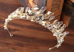 2020 Yeni Gelin Headdress Barok Gold Tiara Gelin Prenses Tiara Gelinlik Aksesuarları Taç Saç Aksesuarları2442991