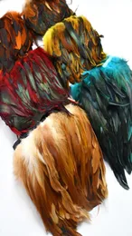 10Meterslots Natural Rooster Feathers Trim Fringe For Craft Plumas 1318cm Black Feathers Ribbon DIY Sewing Clothing Party Decora5624617