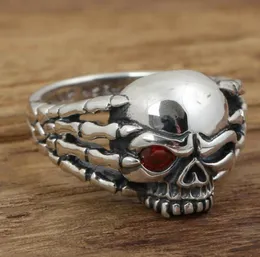 Cluster Rings 925 Sterling Silver Skull Claw Men039S Ring Jewelry Men Gift A2121748090