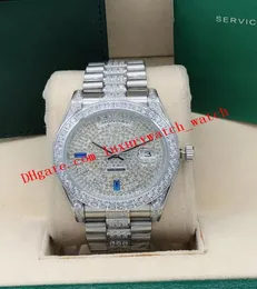 Ultima versione 8 Stile 41mm Pave Full Diamond 228349 118388 Calendario automatico Men039 Orologi Orologi Owatch3606534