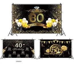 Compleanno Sfondo Decor Happy 30th 40th 50th Birthday Party Decor Adult 30 40 50 anni Anniversary Party Supplies4875718