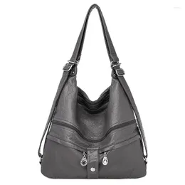 Kvällspåsar kvinnor lyxdesigner handväskor mjuk läder kvinnlig stor 3in1 crossbody väska för hög kapacitet axel säck en huvudsaklig
