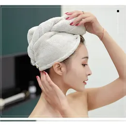 Handtuch Frauen Bad Dusche Bad Haar Kappe Starke Mikrofaser Trockenes Wasser Saugfähigen Dreieck Hut Mädchen Waschen