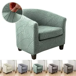 Housses de chaise élastiques pour fauteuils de baignoire de club, en élasthanne, Jacquard, pour canapé simple, couleur unie, pour salon, fête, 231212