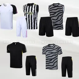 Hela uppsättningen 2023 2024 Juventus Soccer Tracksuits Di Maria Vlahovic Kean Pogba Chiesa McKennie Locatelli Training Set 23 24 Juve Shorts Polo Vest