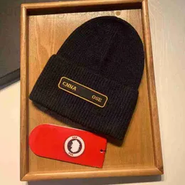 ビーニー/スカルキャップデザイナーデザイナービーニーポピュラーカナダ冬の帽子レターグースビーニーウォームニットハットスキーアウトドアコールドグッドギフト11色fdny